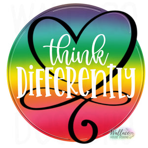 Think Differently Awareness Round Printable Template