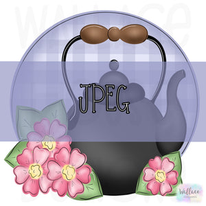 Floral Teapot JPEG