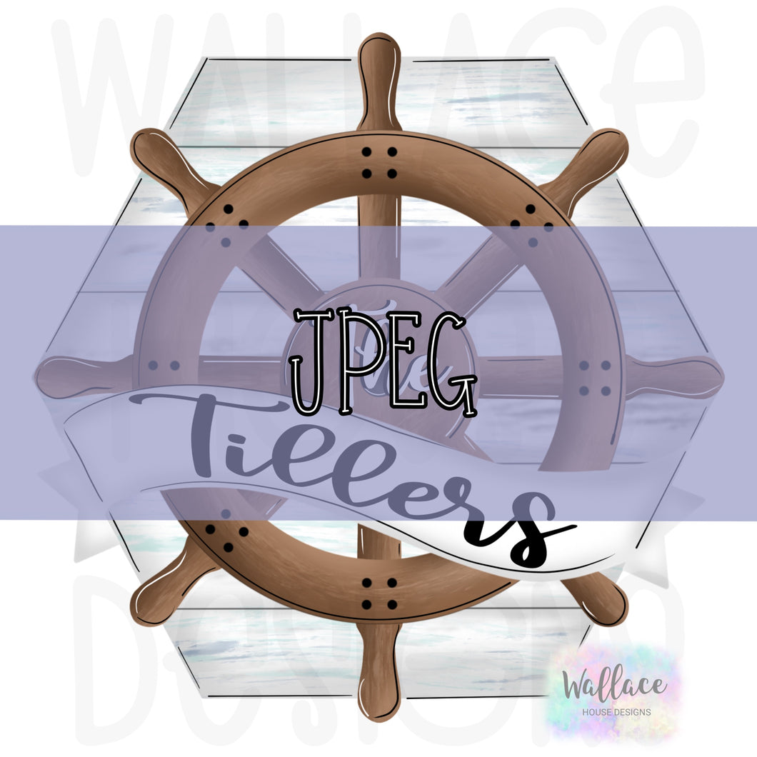 Nautical Wheel Banner JPEG