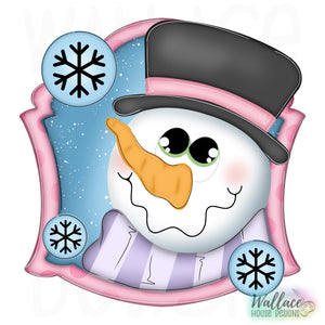 Jolly Snowman Frame JPEG