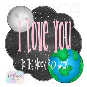 To the Moon and Back Outer Space Printable Template