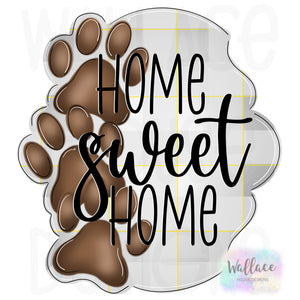 Home Sweet Home Pawprints Printable Template