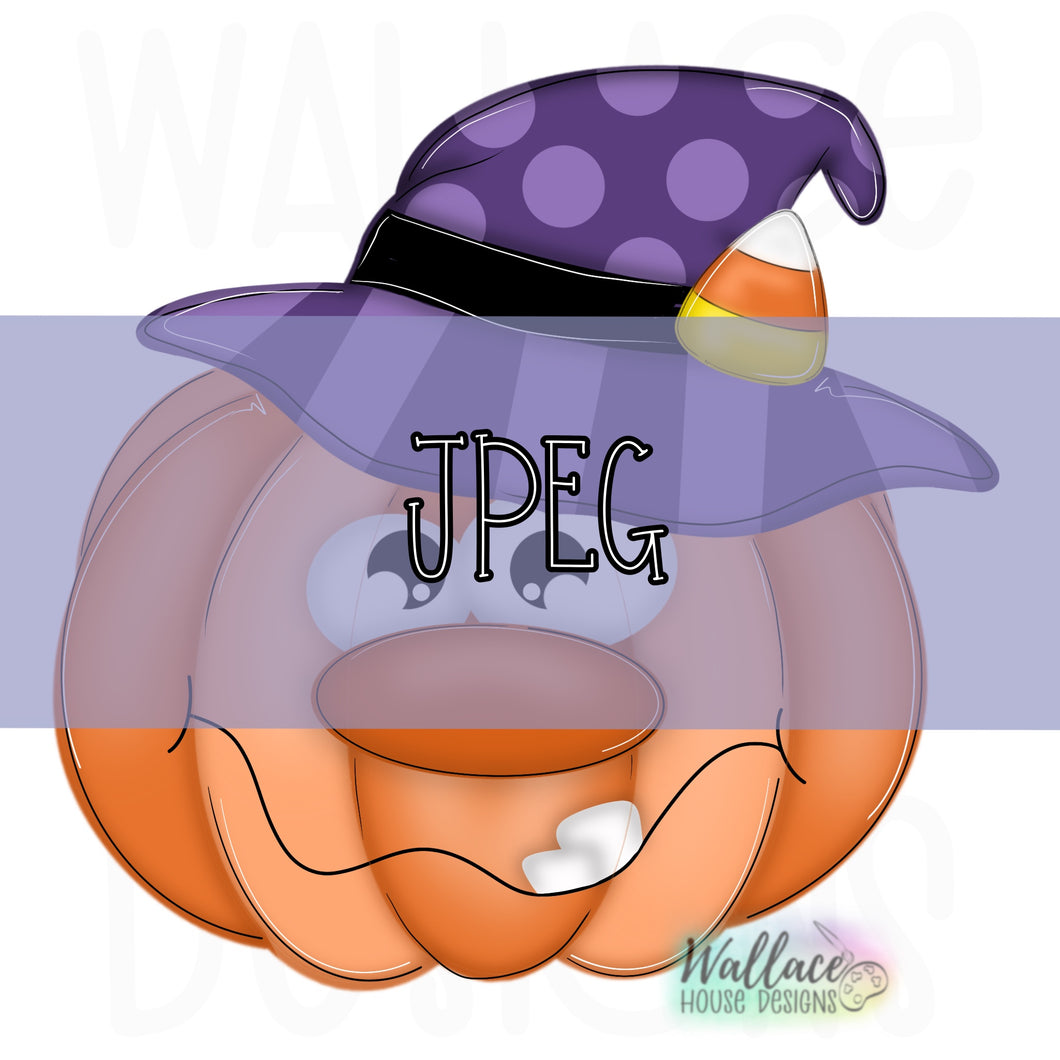 Witch Hat Jack O Lantern JPEG