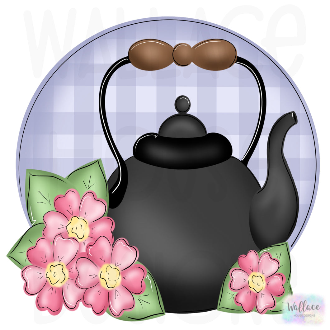 Floral Teapot Printable Template