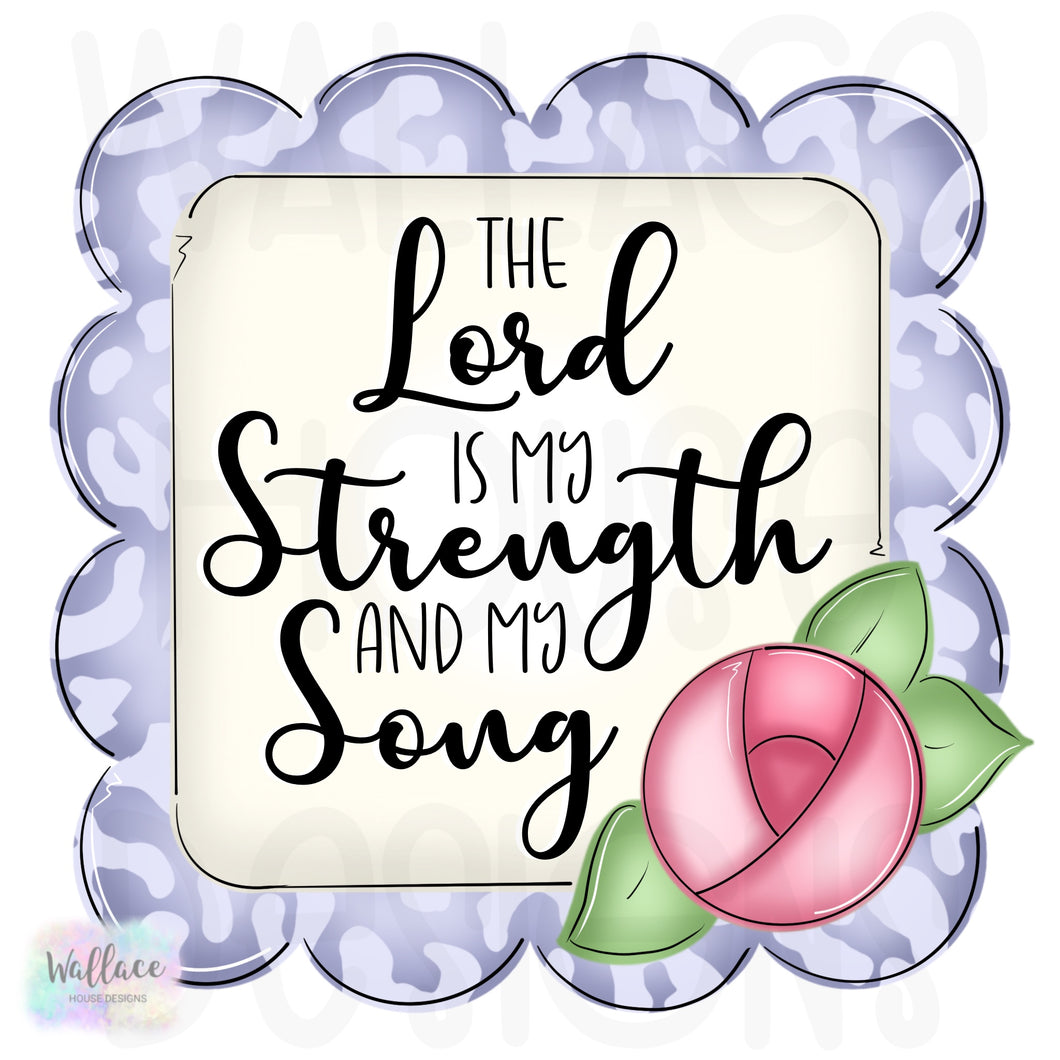 Strength and Song Scalloped Frame Printable Template