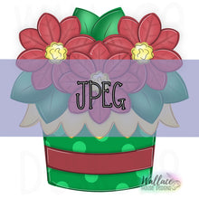 Load image into Gallery viewer, Poinsettia Elf Planter JPEG
