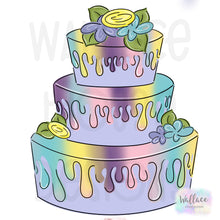 Load image into Gallery viewer, Floral Birthday Cake Printable Template

