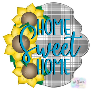 Home Sweet Home Sunflower Frame Printable Template