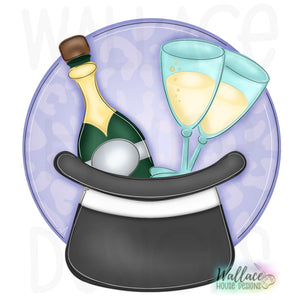 New Years Top Hat Surprise Printable Template