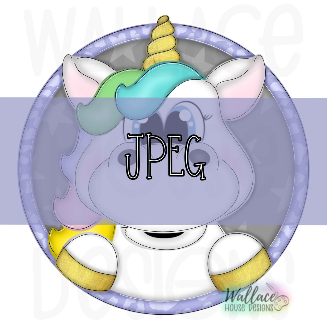 Peekaboo Unicorn JPEG