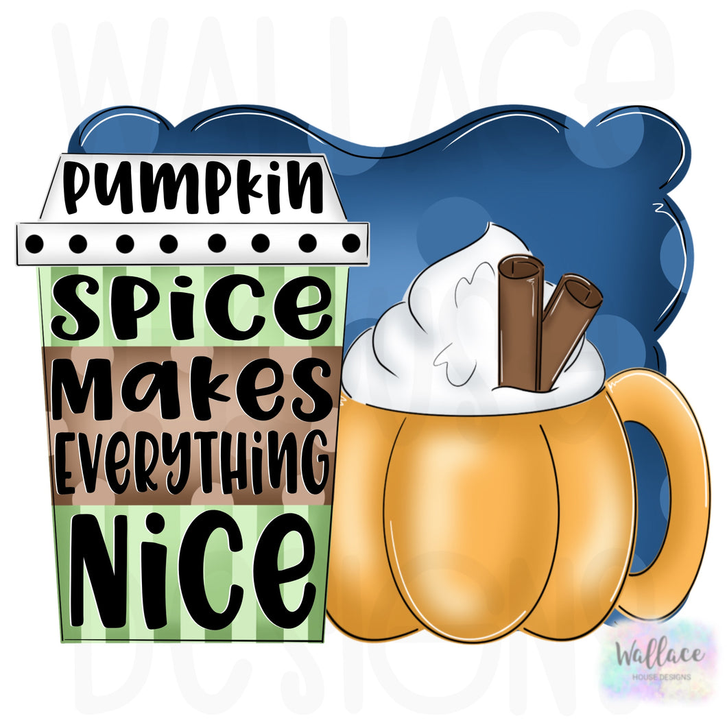 Pumpkin Spice Double Latte Printable Template