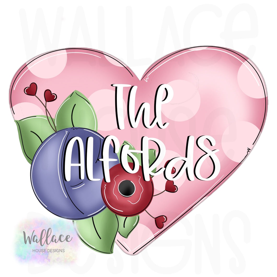 Floral Valentine Heart Printable Template