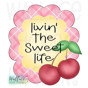 Sweet Life Cherry Frame Printable Template