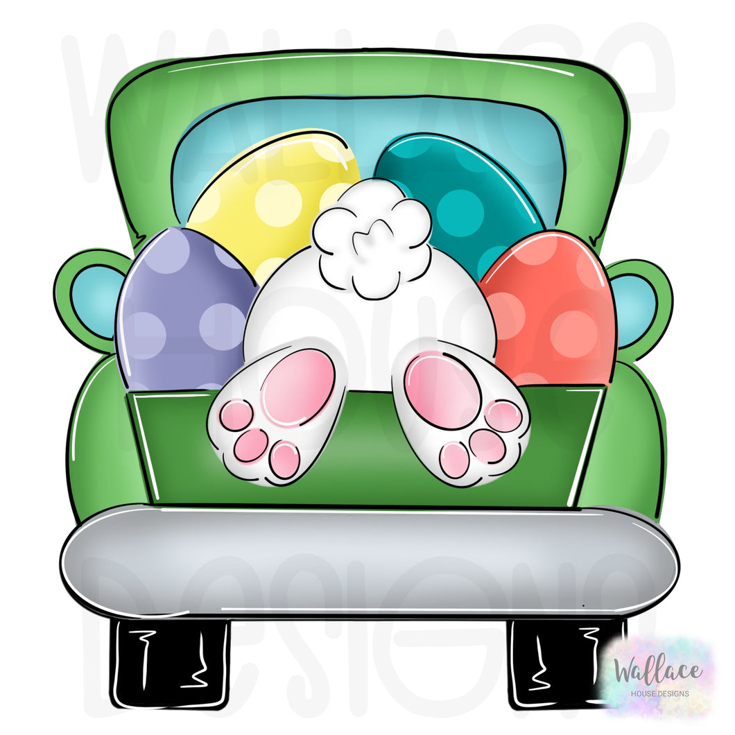 Bunny Bottom Easter Truck Bed Printable Template