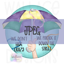 Load image into Gallery viewer, Mardi Gras Umbrella JPEG
