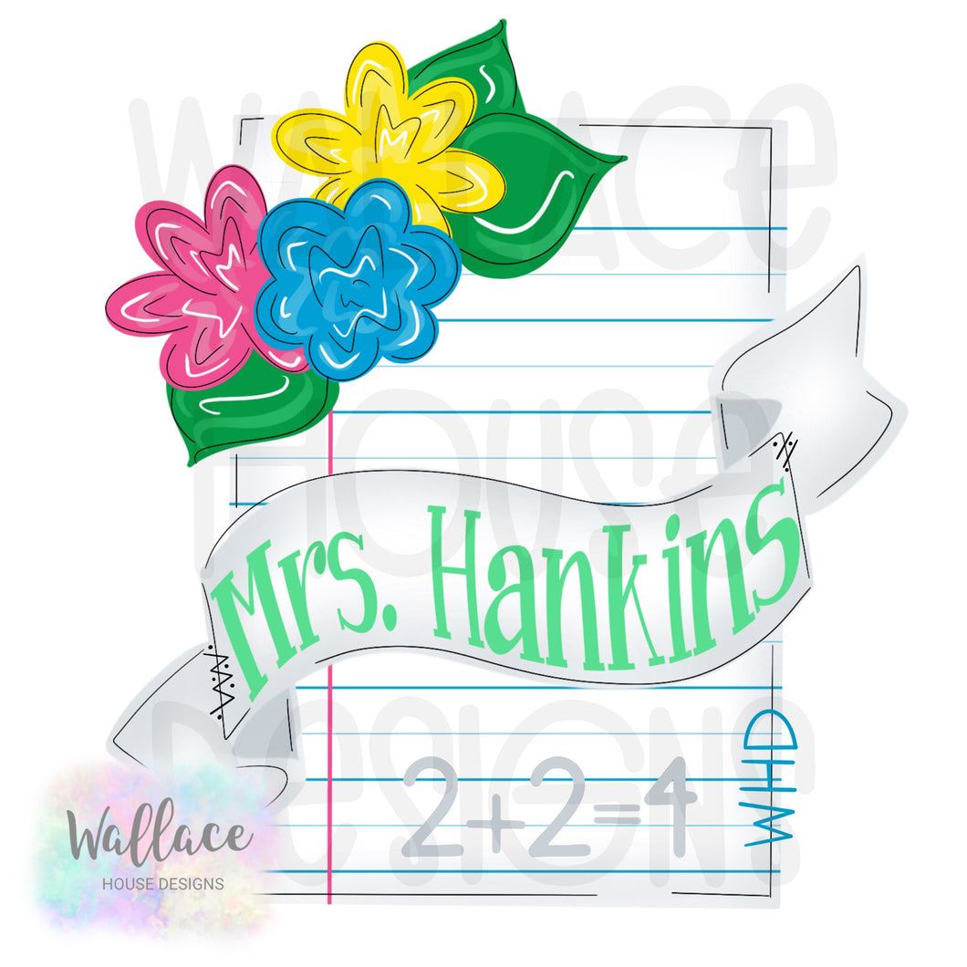 Floral Teacher Gift Page Printable Template