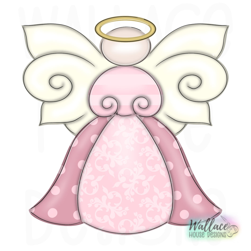 Fabric Holiday Angel Printable Template