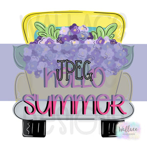 Hello Summer Hydrangeas Truck Bed JPEG