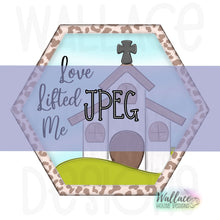 Load image into Gallery viewer, Love Lifted Me Chapel Hexagon JPEG
