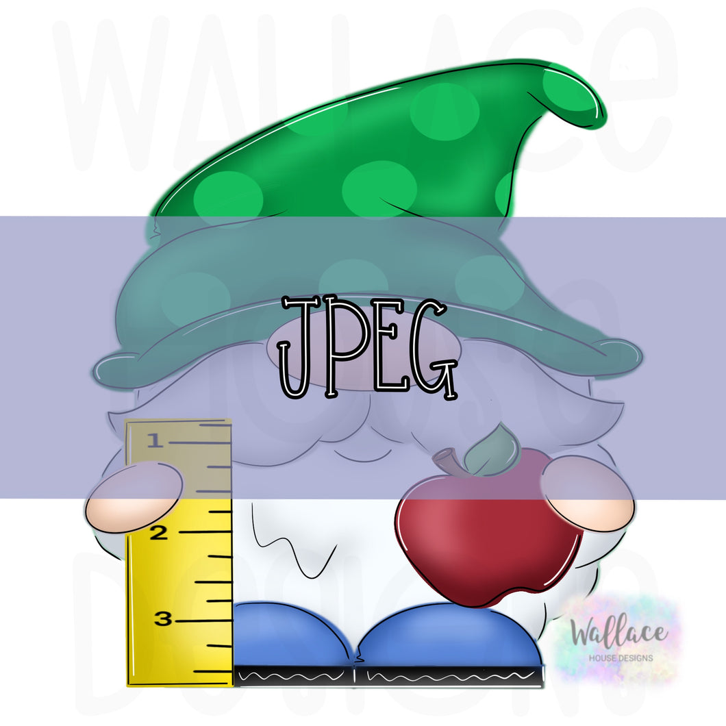 Teacher Gnome Frame JPEG