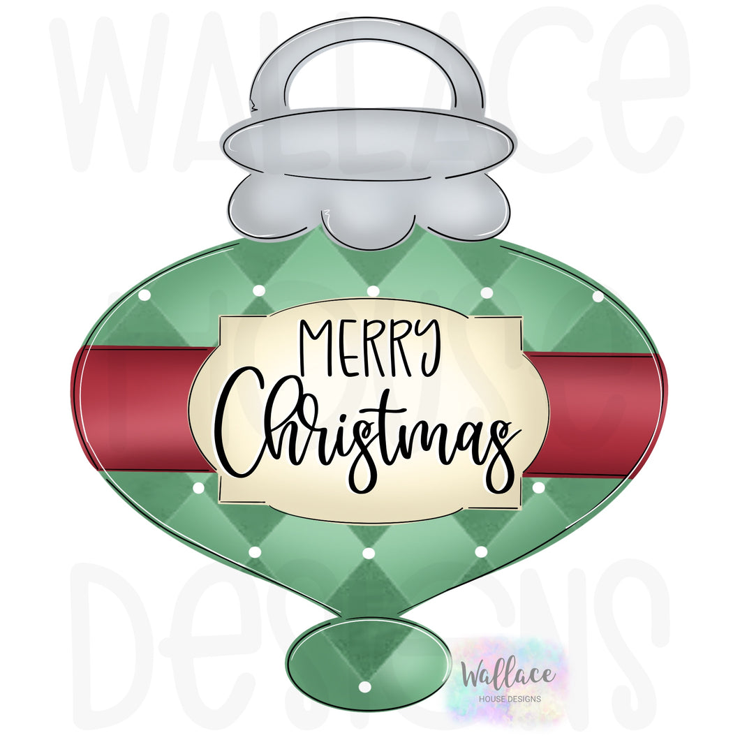 Merry Christmas Fancy Bauble Printable Template