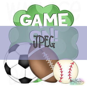 Game On Sport Frame JPEG