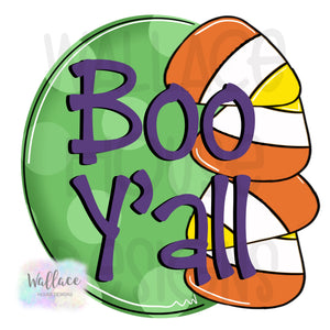 Boo Y’all Candy Corn Frame Printable Template