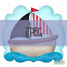 Load image into Gallery viewer, Pirate Sail Boat Frame JPEG

