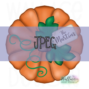 Harvest Pumpkin Tag JPEG