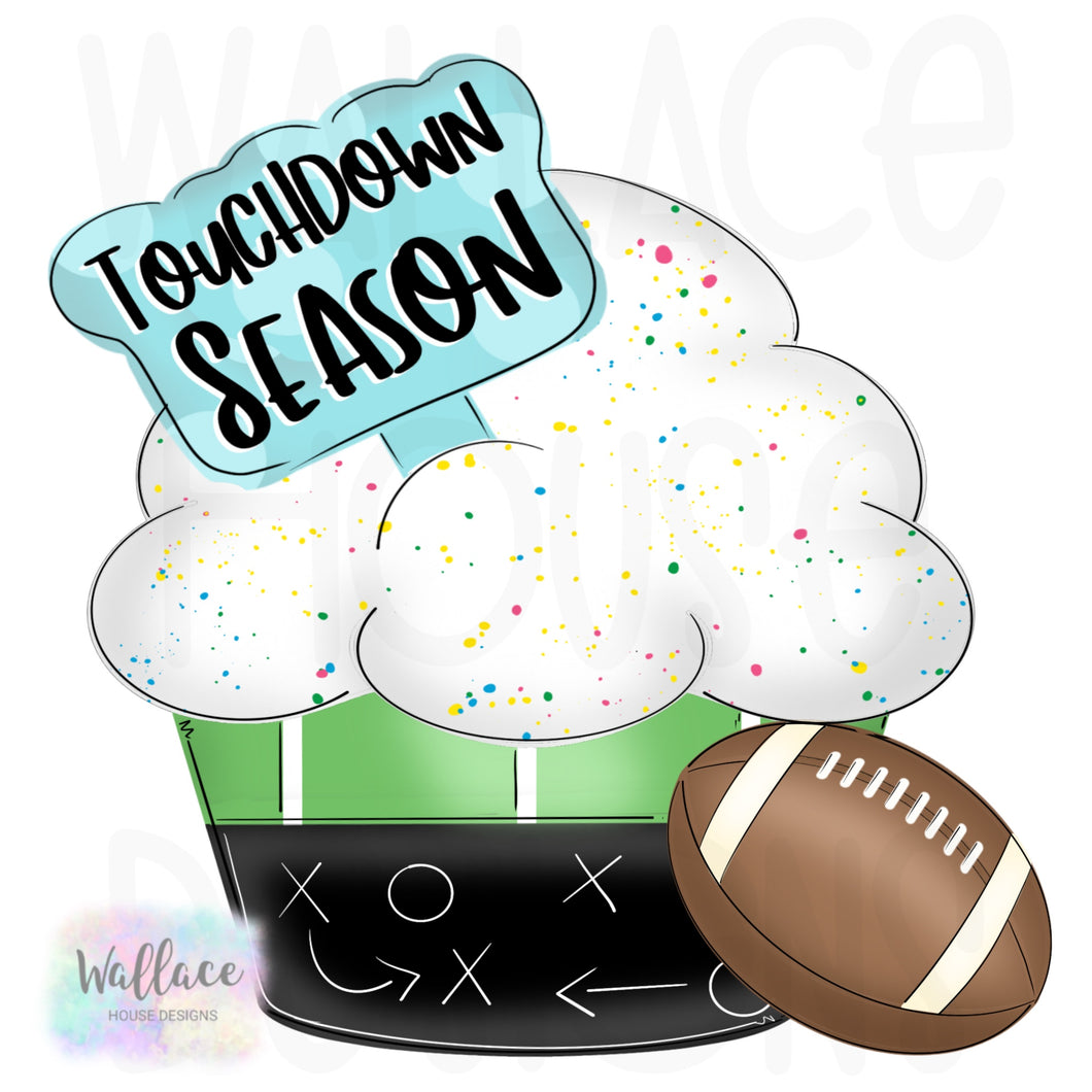 Touchdown Season Cupcake Printable Template