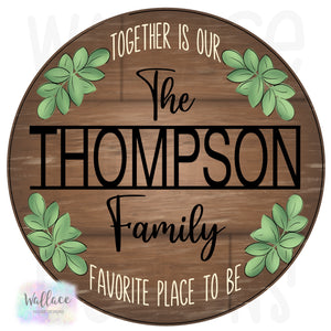 Together is Our Favorite Place Round Printable Template
