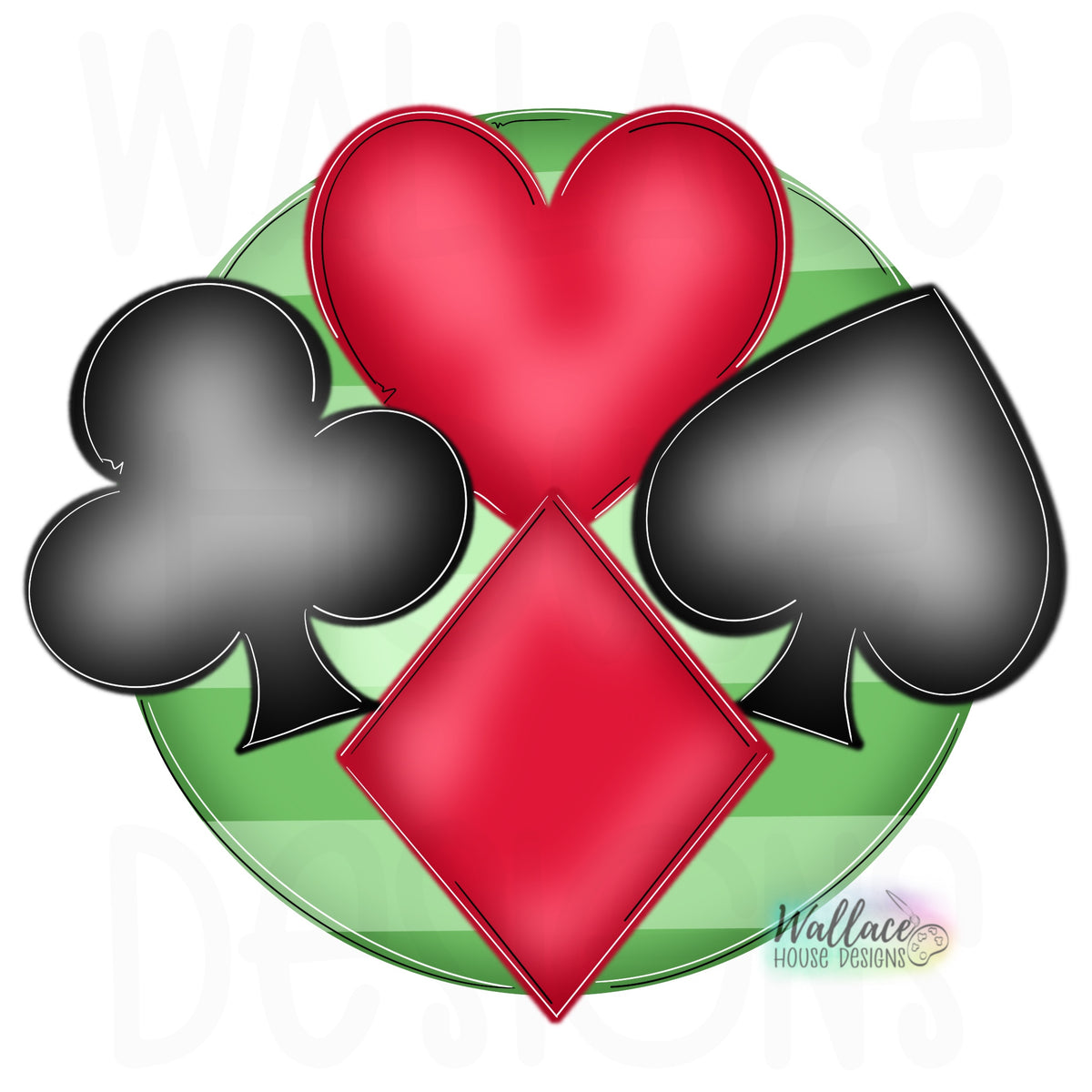 Card Suit Printable Template Wallacehousedesigns