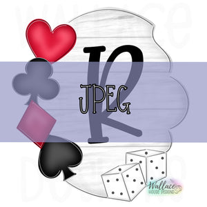Poker Monogram Frame JPEG