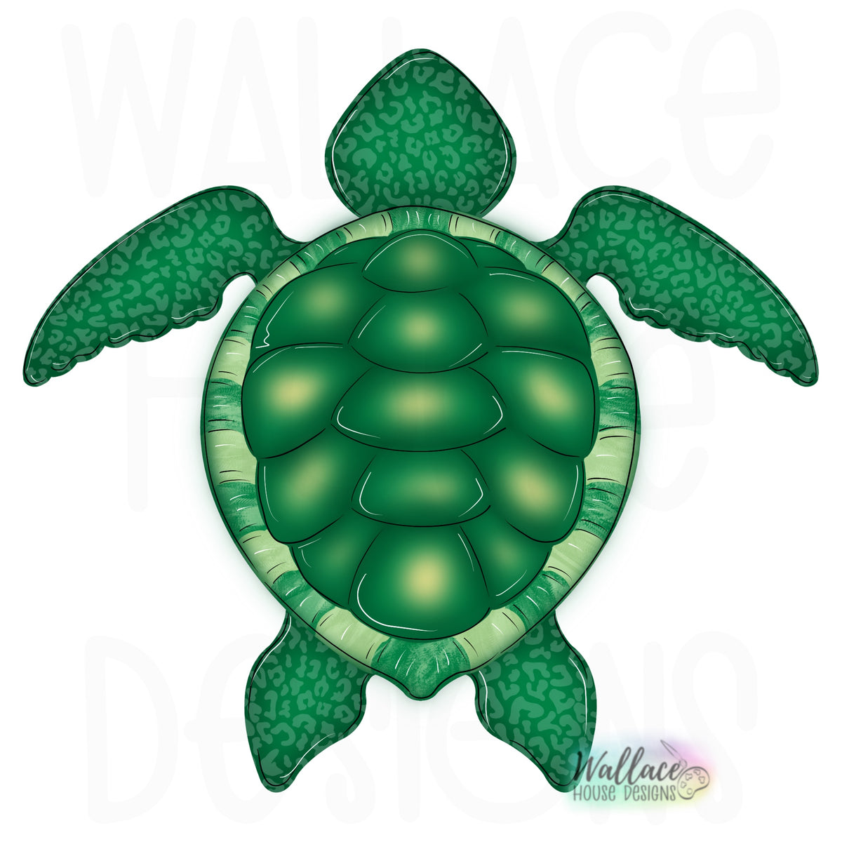 Sea Turtle Printable Template Wallacehousedesigns