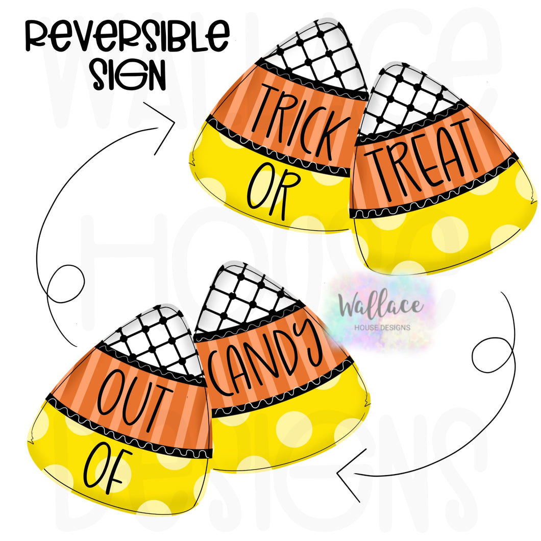 Trick or Treat Candy Corn (Reversible) Printable Template