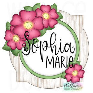 Floral Quatrefoil Frame Printable Template