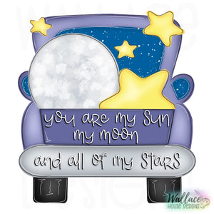 Sun Moon and Stars Truck Bed Printable Template