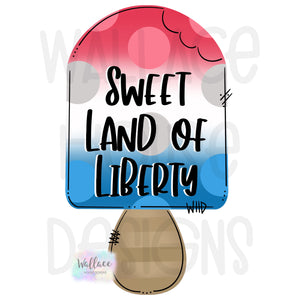 Sweet Land of Liberty Popsicle Printable Template
