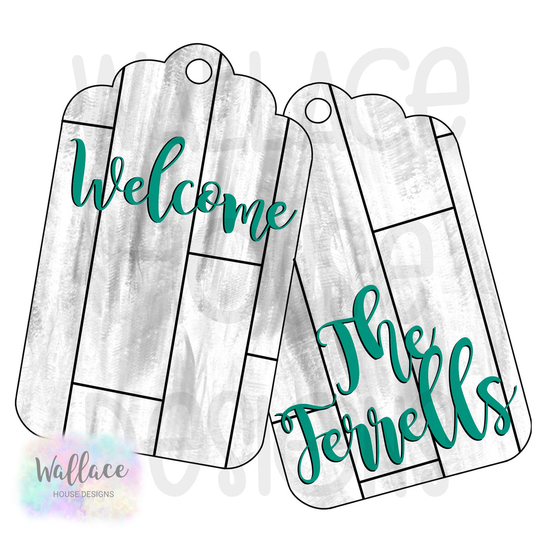 Welcome Double Tag  Printable Template