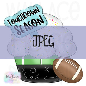 Touchdown Season Cupcake JPEG