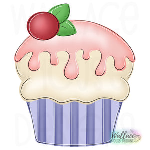 Cherry on Top  Birthday Cupcake JPEG