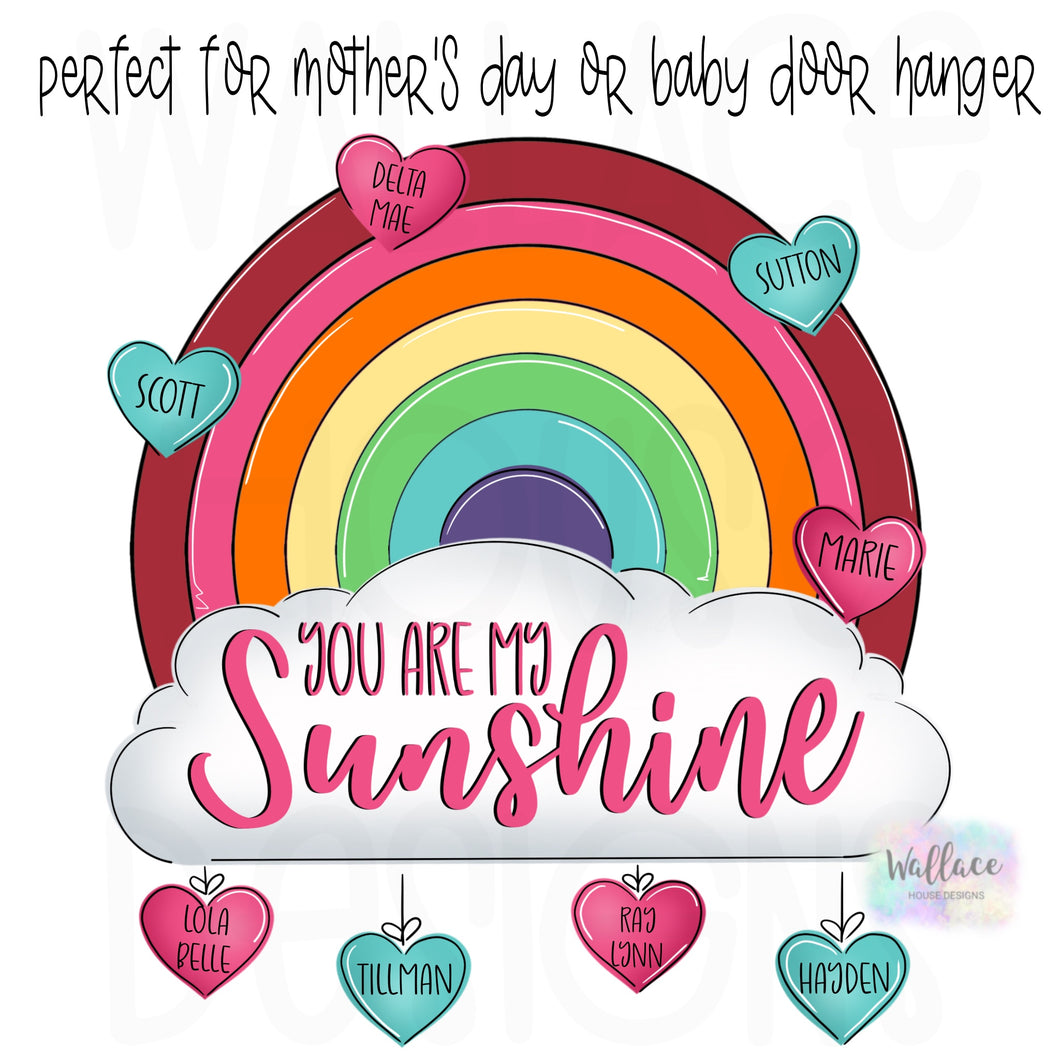 You Are My Sunshine Rainbow Printable Template
