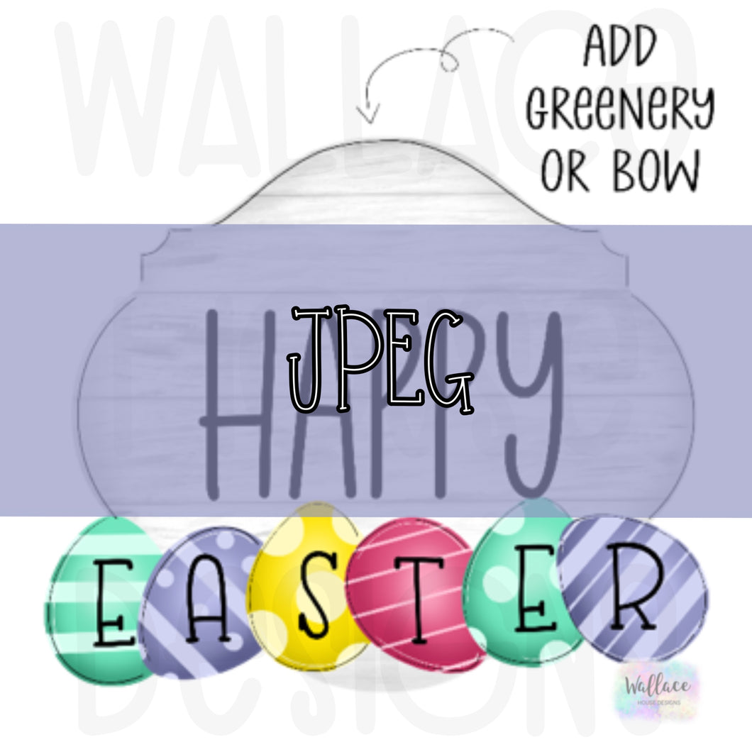 Happy Easter Egg Frame JPEG