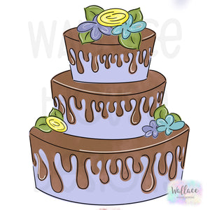 Floral Birthday Cake Printable Template