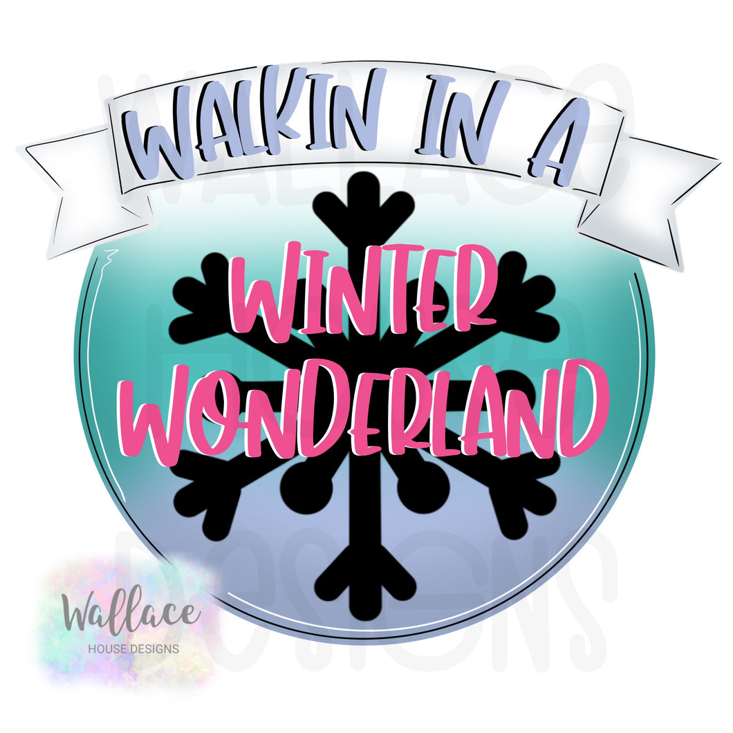 Walkin In a Winter Wonderland Banner Printable Template