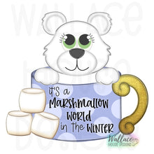 Load image into Gallery viewer, Marshmallow World Polar Bear Mug JPEG
