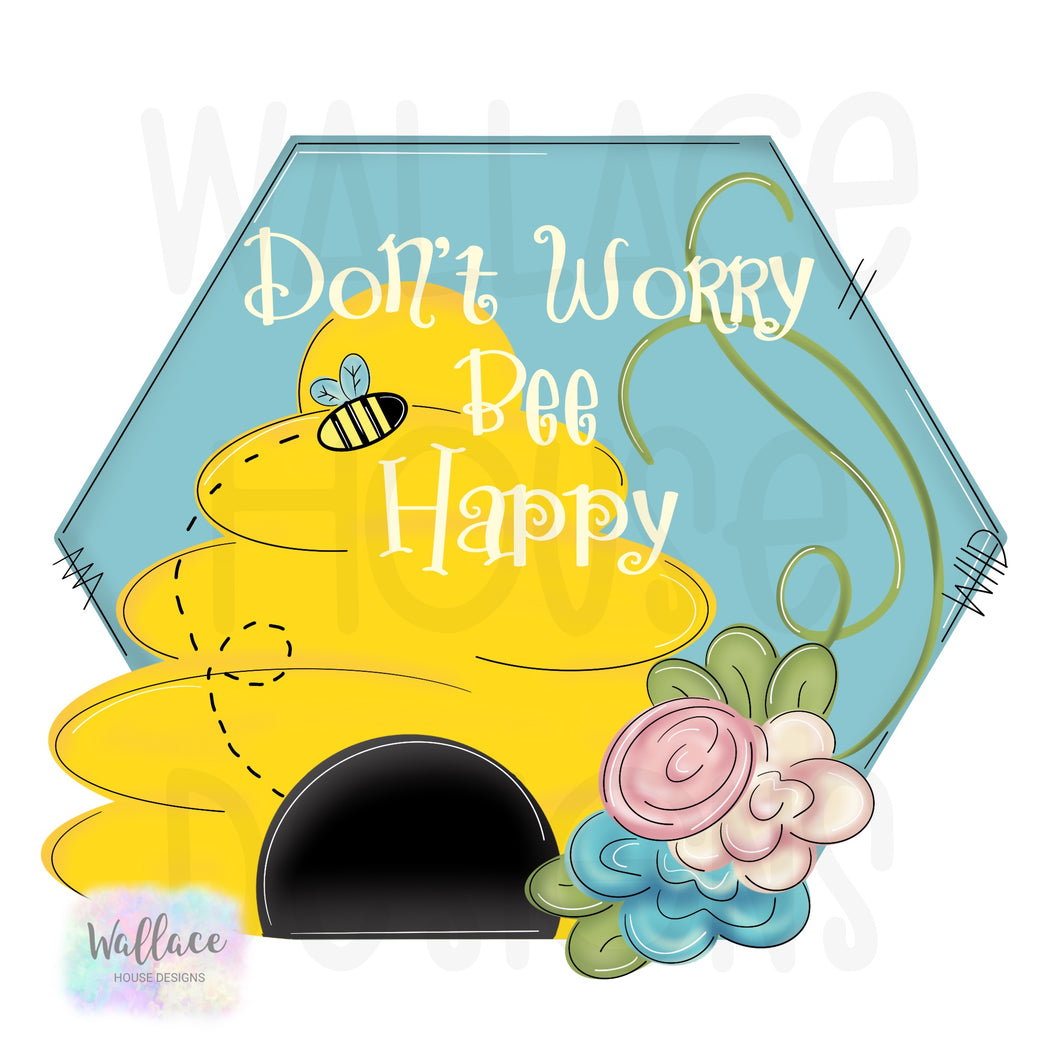 Don’t Worry Bee Happy Printable Template
