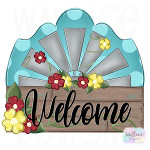 Welcome Farmhouse Windmill Printable Template