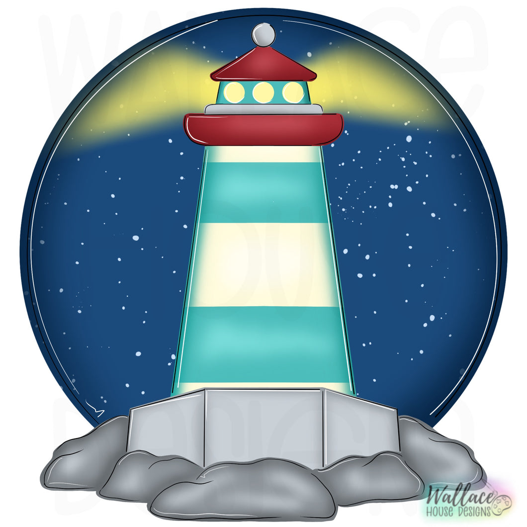 Lighthouse Round Printable Template – wallacehousedesigns lighthouse-round-printable-template-wallacehousedesigns
