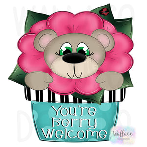 You’re Beary Welcome Flower Pot Friend Printable Template